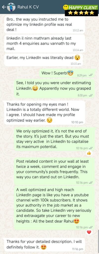 Professional Abroad Resume Testimonials